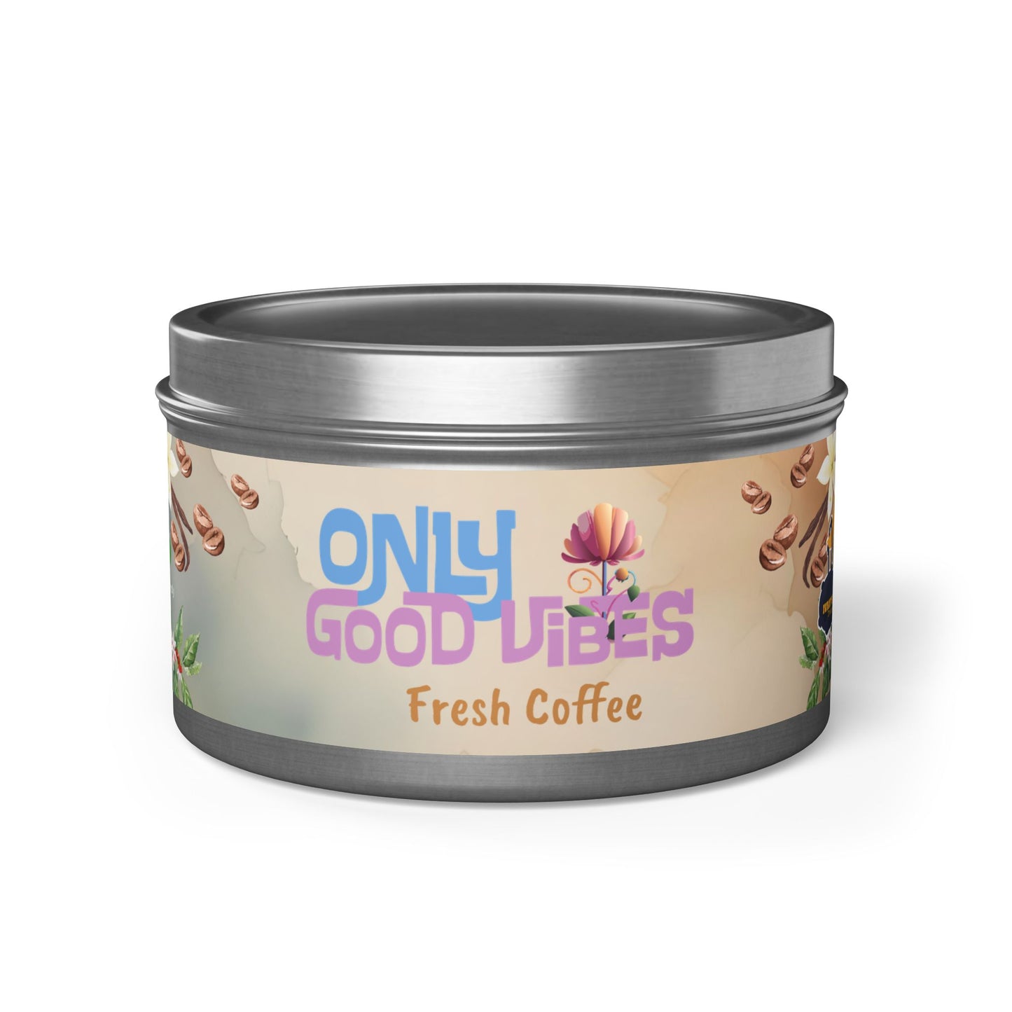 Only Good Vibes Coconut Soy Tin Candles | Scent: Fresh Coffee