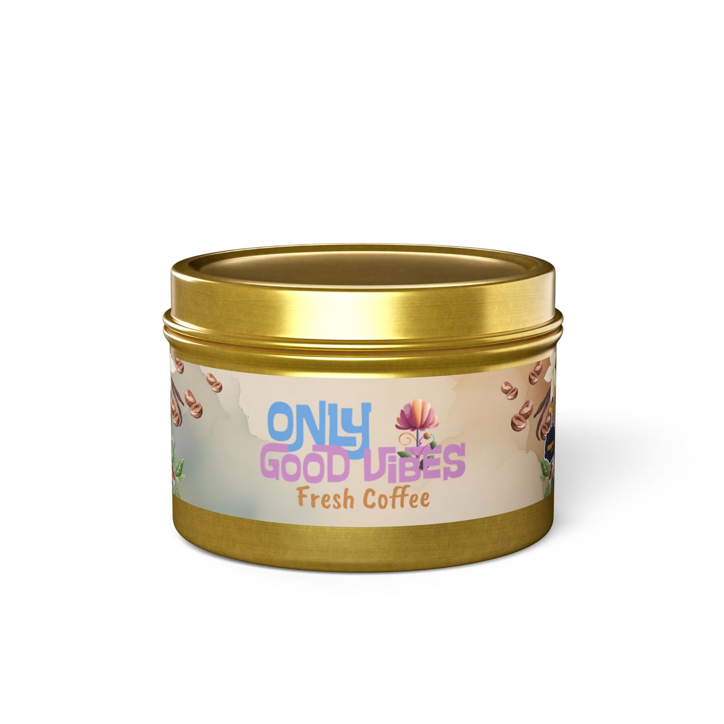 Only Good Vibes Coconut Soy Tin Candles | Scent: Fresh Coffee