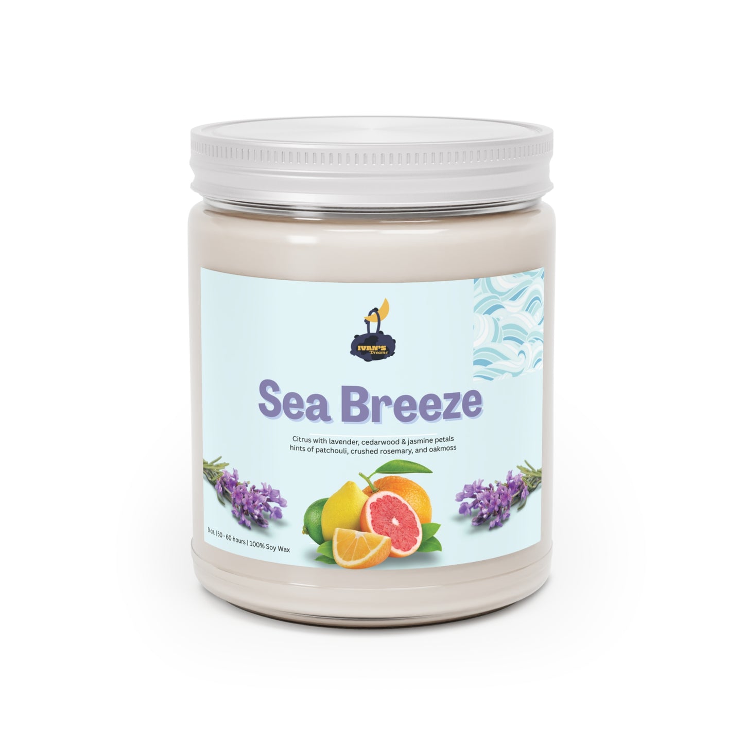 Sea Breeze Candle | Citrus, Lavender & Cedarwood | 9 oz