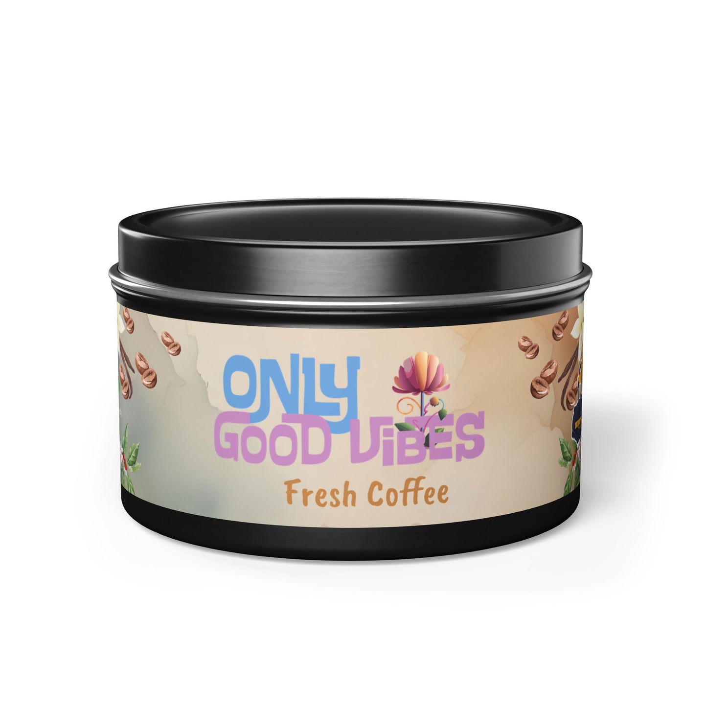 Only Good Vibes Coconut Soy Tin Candles | Scent: Fresh Coffee