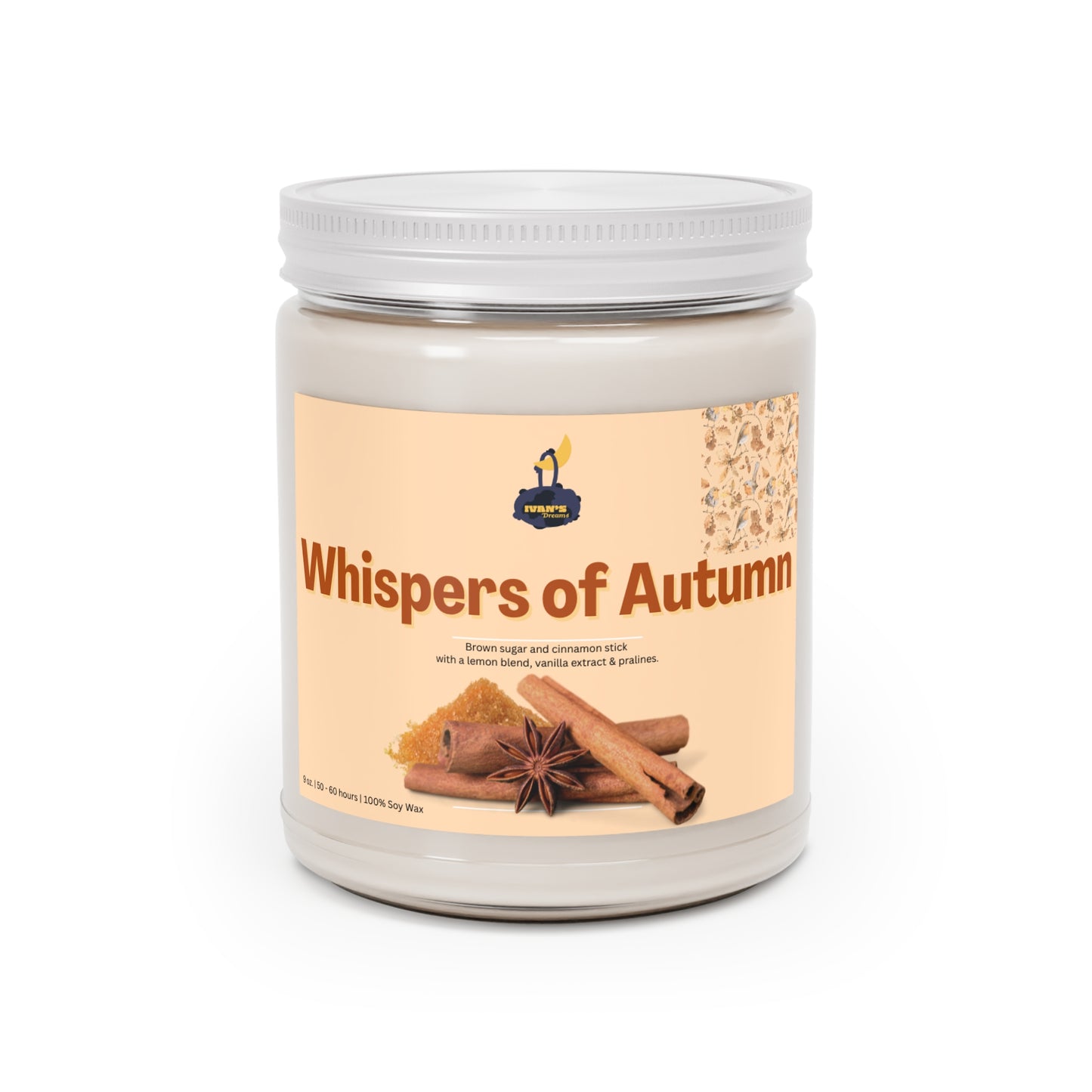 Whispers of Autumn Candle | Brown sugar and cinnamon stick | 9 oz