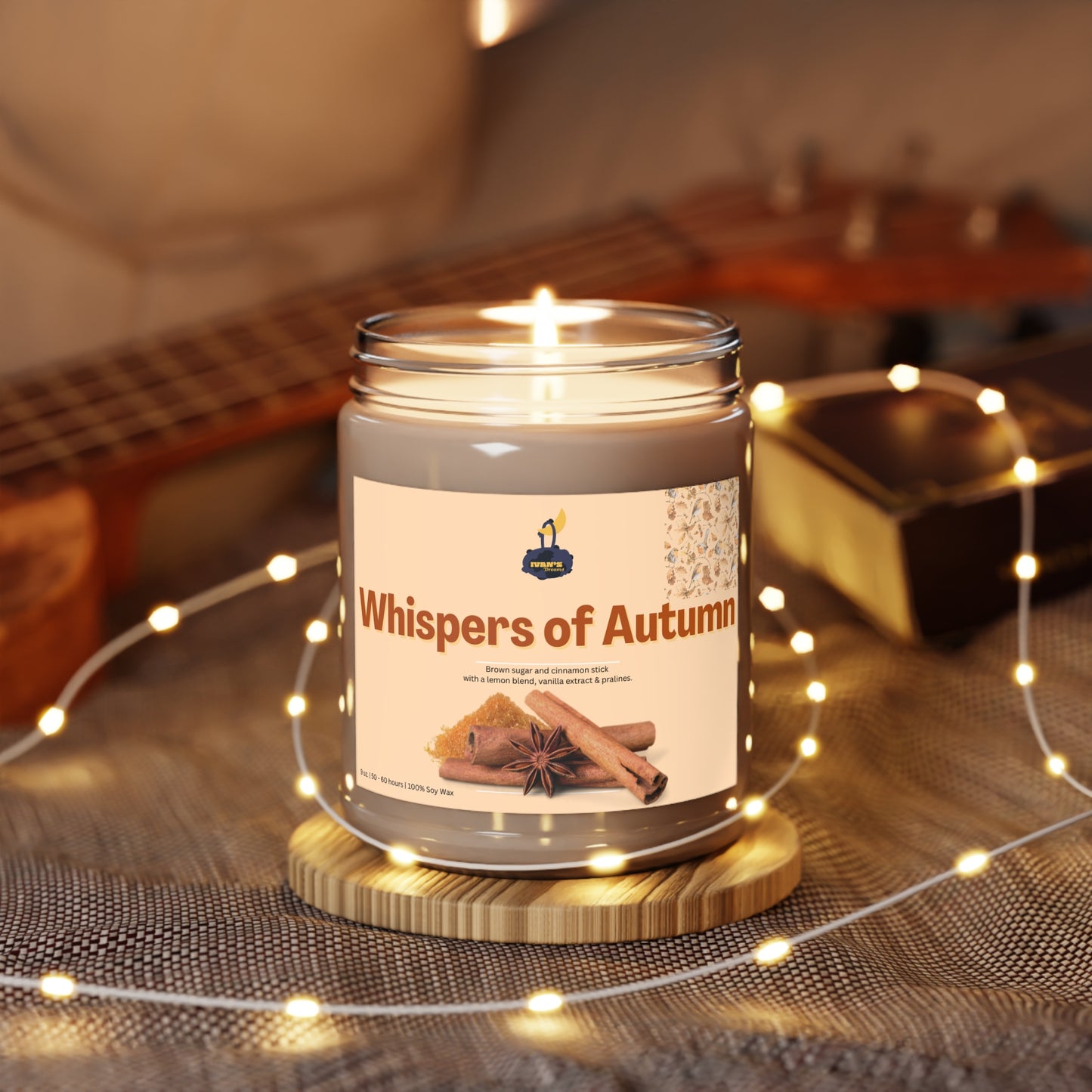 Whispers of Autumn Candle | Brown sugar and cinnamon stick | 9 oz