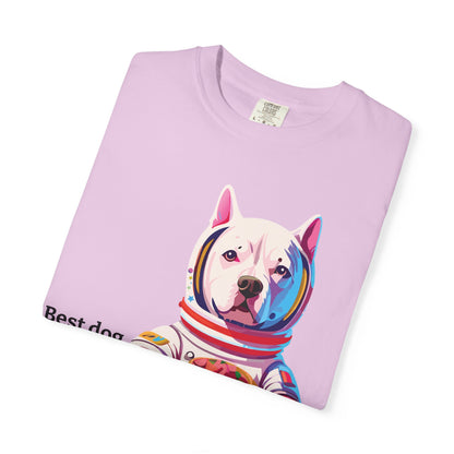 Galaxy Dog Dad T-Shirt — "Best dog Dad in the Galaxy" Astronaut Pitbull Tee