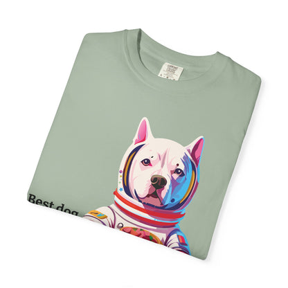 Galaxy Dog Dad T-Shirt — "Best dog Dad in the Galaxy" Astronaut Pitbull Tee