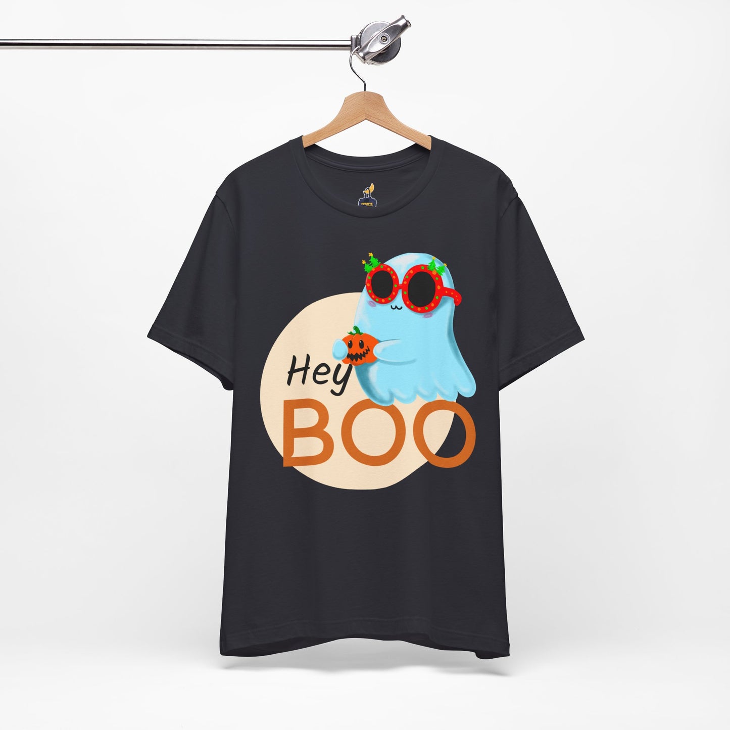 Hey Boo! Ghost & Pumpkin Tee – Halloween + Christmas Vibes