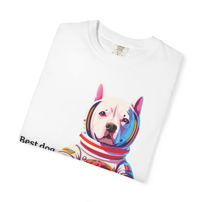 Galaxy Dog Dad T-Shirt — "Best dog Dad in the Galaxy" Astronaut Pitbull Tee