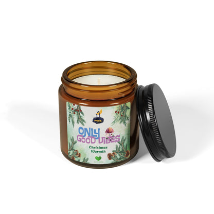 Only Good Vibes Soy Candle in Amber Jar | Scent: Christmas Warmth