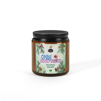 Only Good Vibes Soy Candle in Amber Jar | Scent: Christmas Warmth