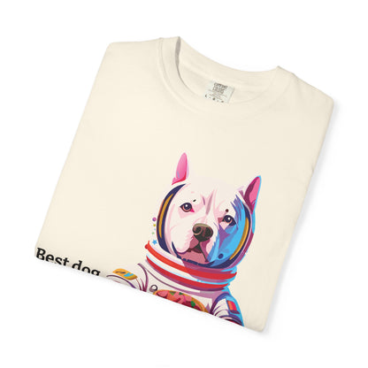 Galaxy Dog Dad T-Shirt — "Best dog Dad in the Galaxy" Astronaut Pitbull Tee