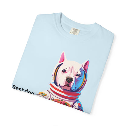 Galaxy Dog Dad T-Shirt — "Best dog Dad in the Galaxy" Astronaut Pitbull Tee