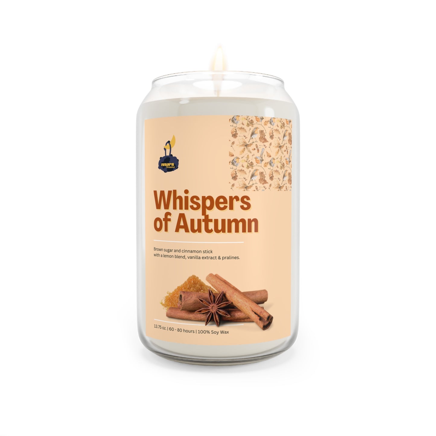 Whispers of Autumn Candle | Brown sugar and cinnamon stick | 13.75 oz